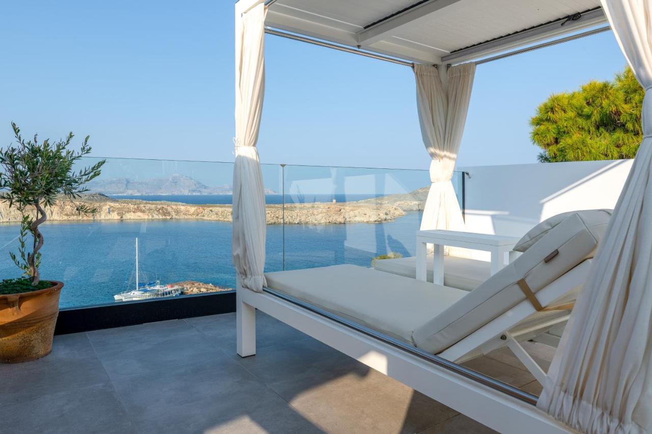 Lindos Shore Summer House With Jacuzzi And Sea View !!! Екстер'єр фото