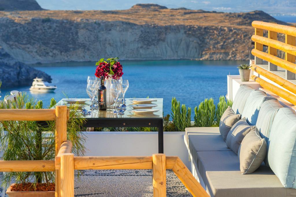 Lindos Shore Summer House With Jacuzzi And Sea View !!! Екстер'єр фото