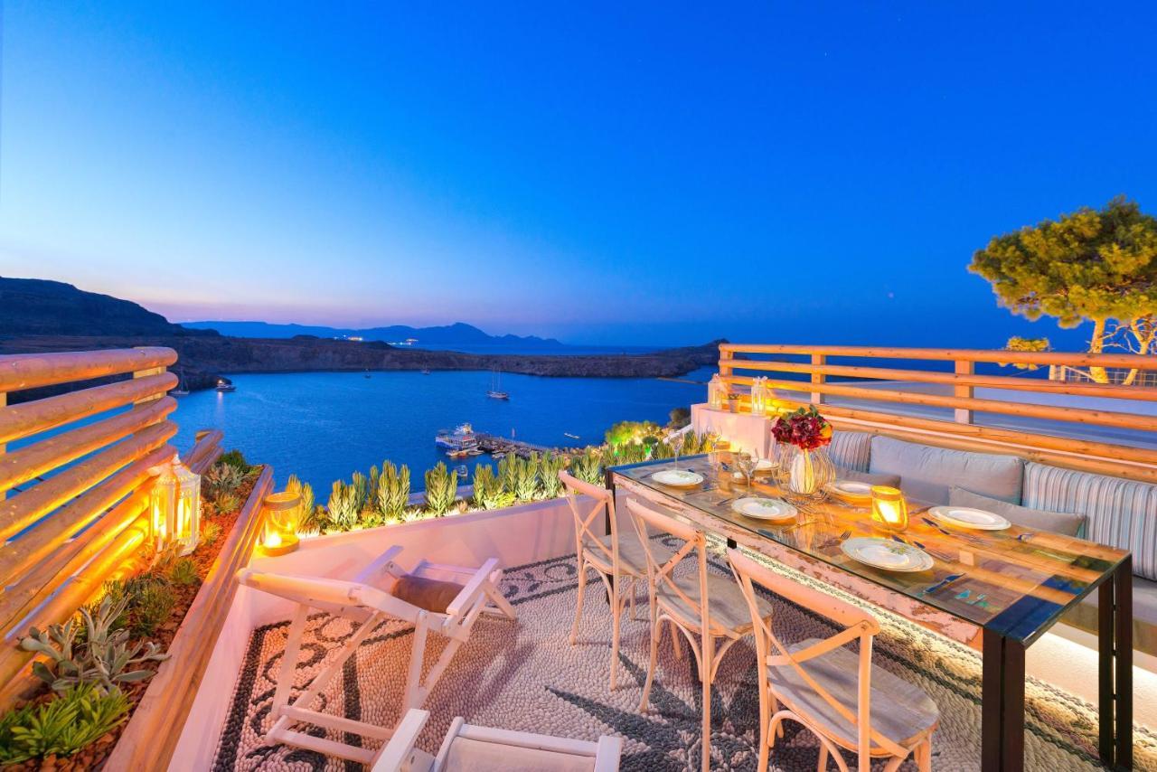 Lindos Shore Summer House With Jacuzzi And Sea View !!! Екстер'єр фото